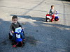 Their first bicycles.